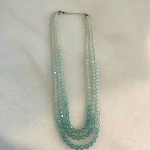 Green beaded ombré necklace